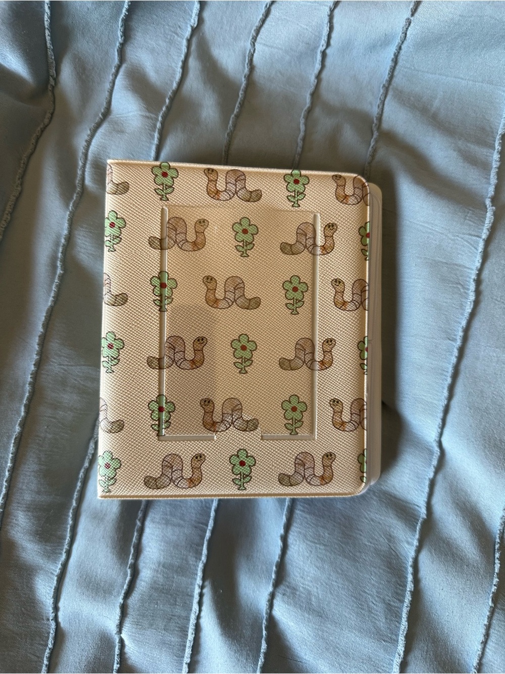 Beige Floral & Worm Pattern Polaroid Photo Album